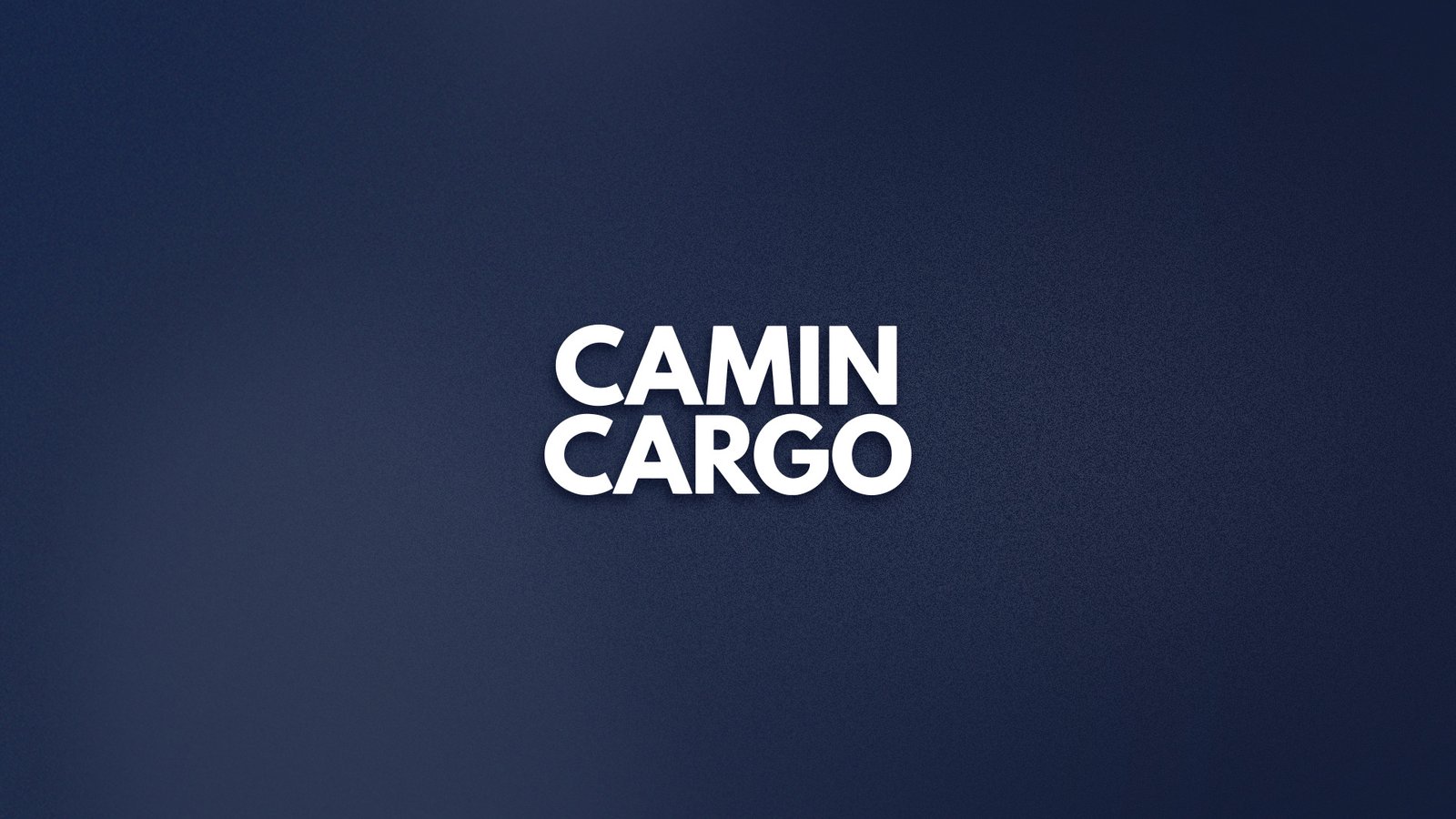 Logo Camin Cargo sobre fondo azul